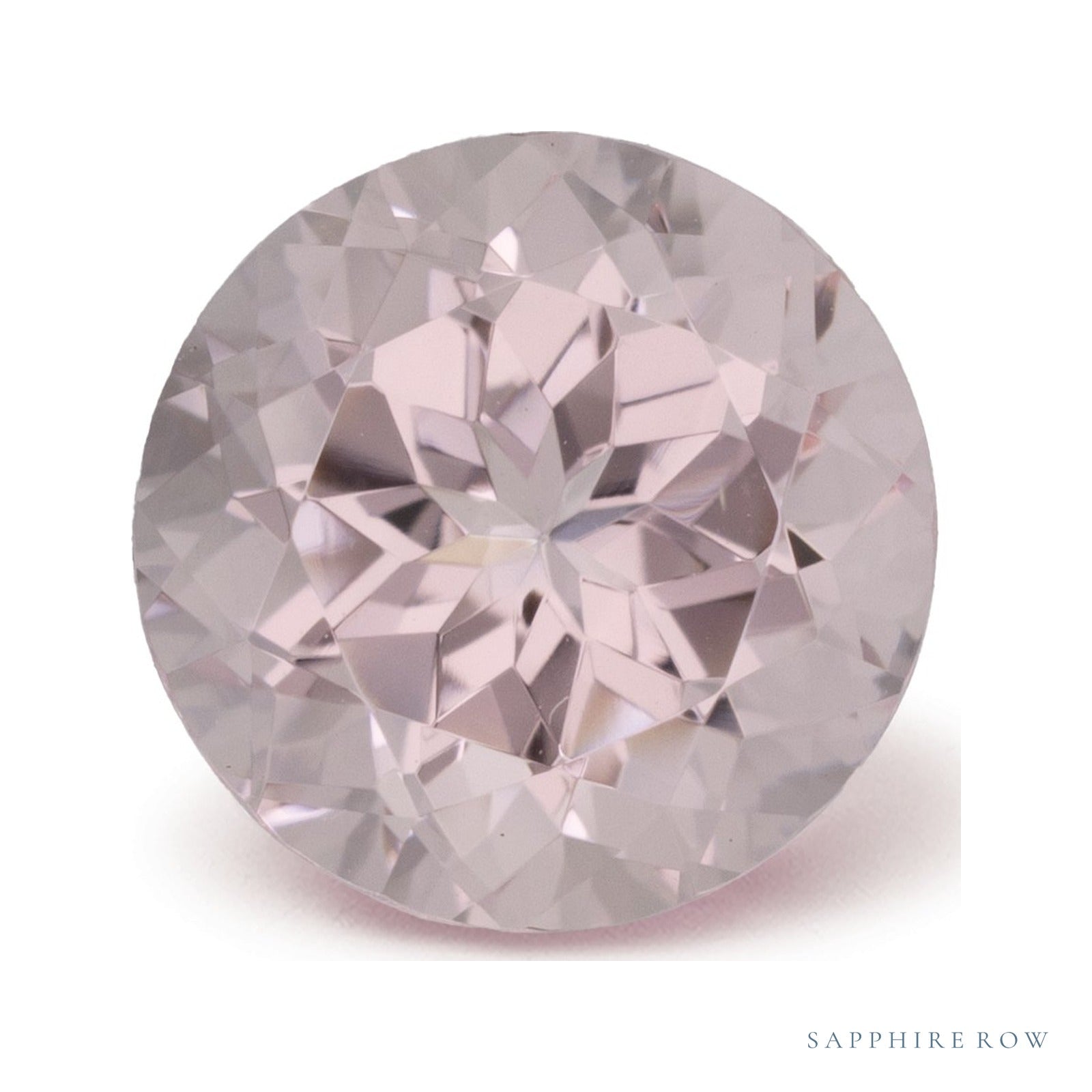 1.90 ct natural pink morganite from Mozambique, round cut | Sapphire Row · cut4