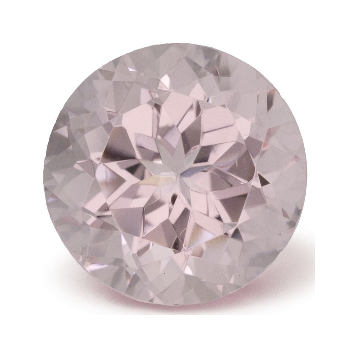 1.90 ct natural pink morganite from Mozambique, round cut | Sapphire Row · cut7