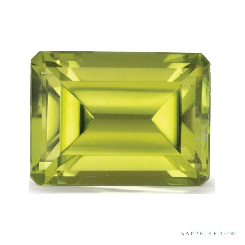 1.90 ct natural green peridot from Pakistan, emerald cut | Sapphire Row · cut7