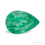 1.89 ct natural green emerald from Zambia, pear cut | Sapphire Row · cut7