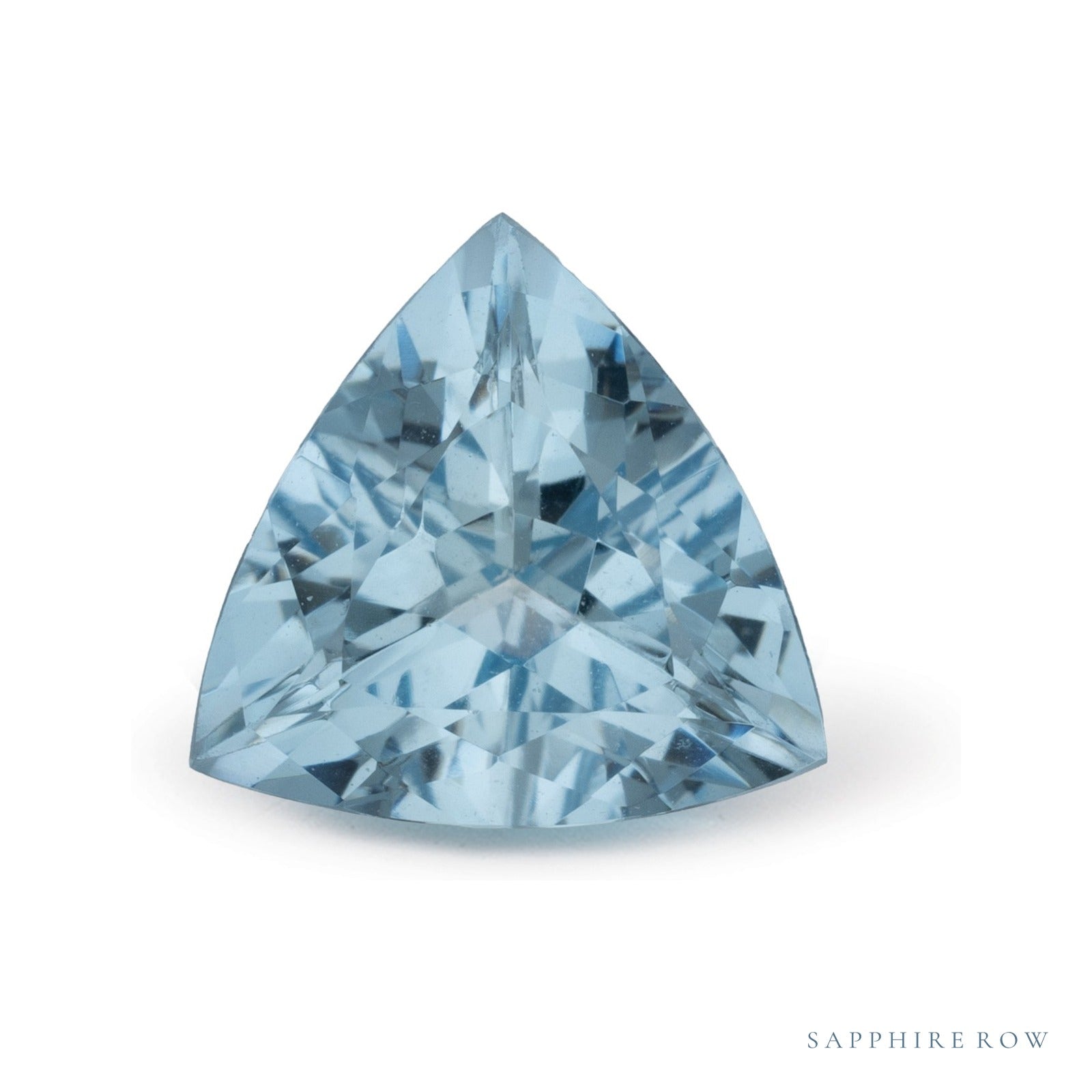 1.88 ct natural blue aquamarine from Mozambique, trillion cut | Sapphire Row · cut4