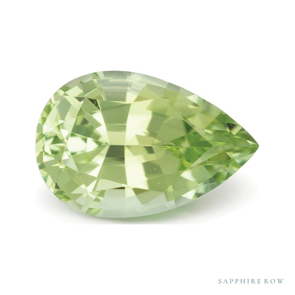 1.85 ct natural mint tourmaline from Nigeria, pear cut | Sapphire Row · cut4 · cut5