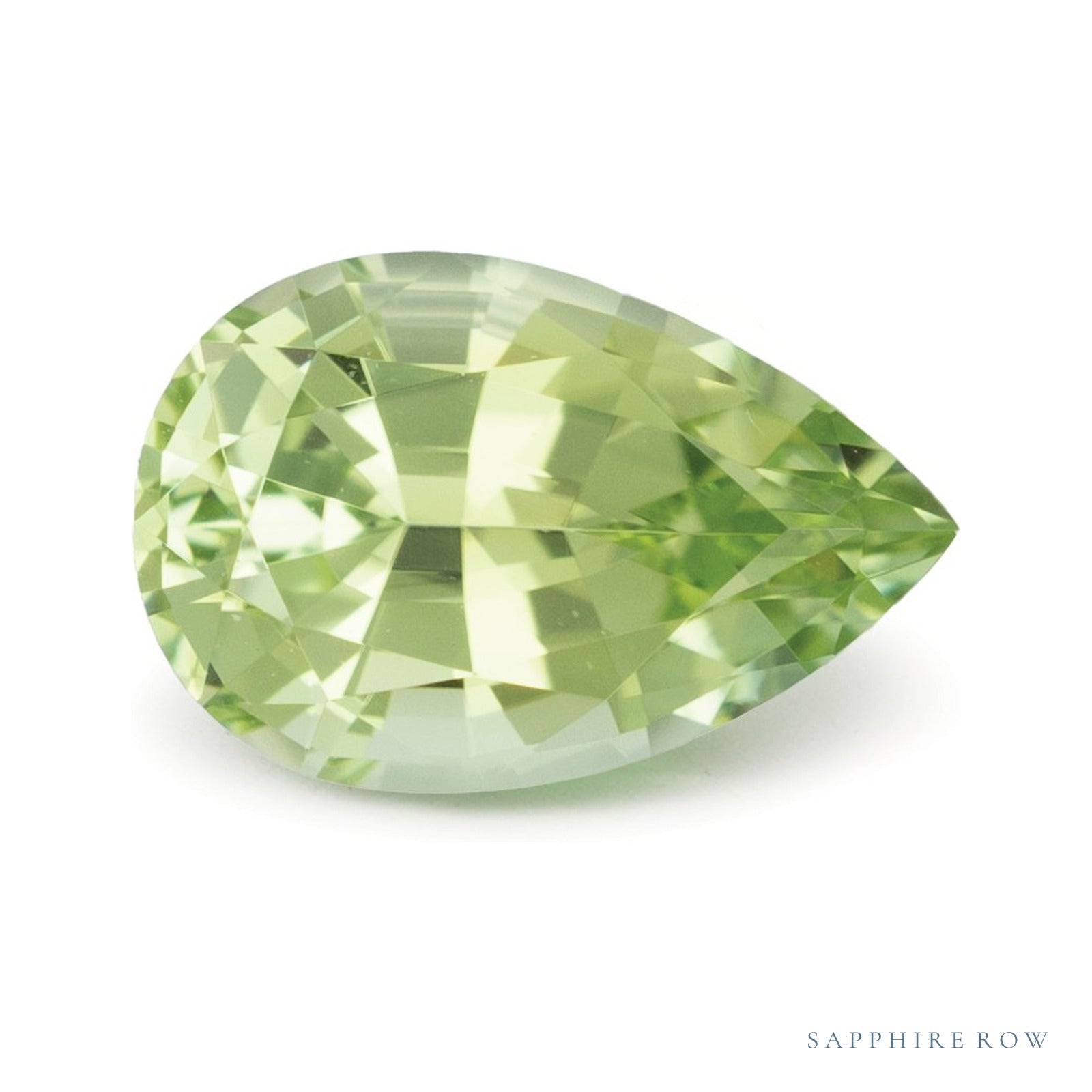 1.85 ct natural mint tourmaline from Nigeria, pear cut | Sapphire Row · cut4