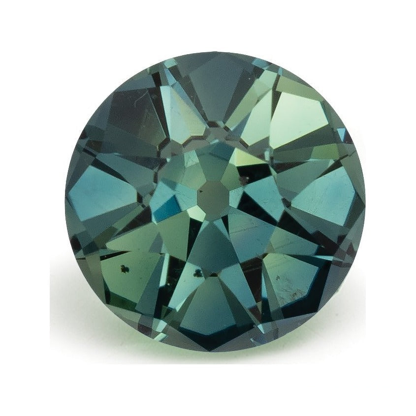 1.84 ct natural teal sapphire from Tanzania, round cut | Sapphire Row · cut7
