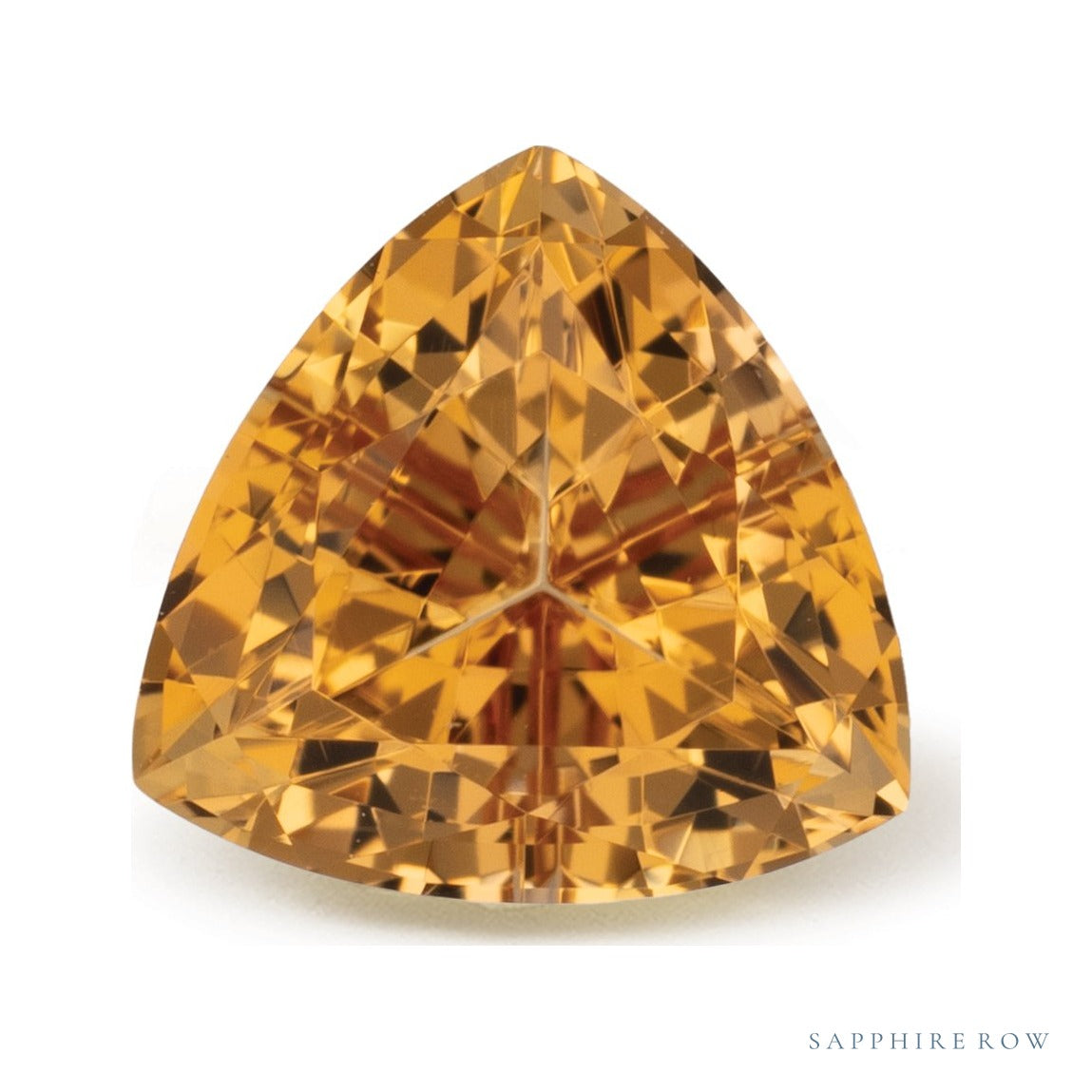 1.81 ct natural orange topaz from Brazil, trillion cut | Sapphire Row · cut7