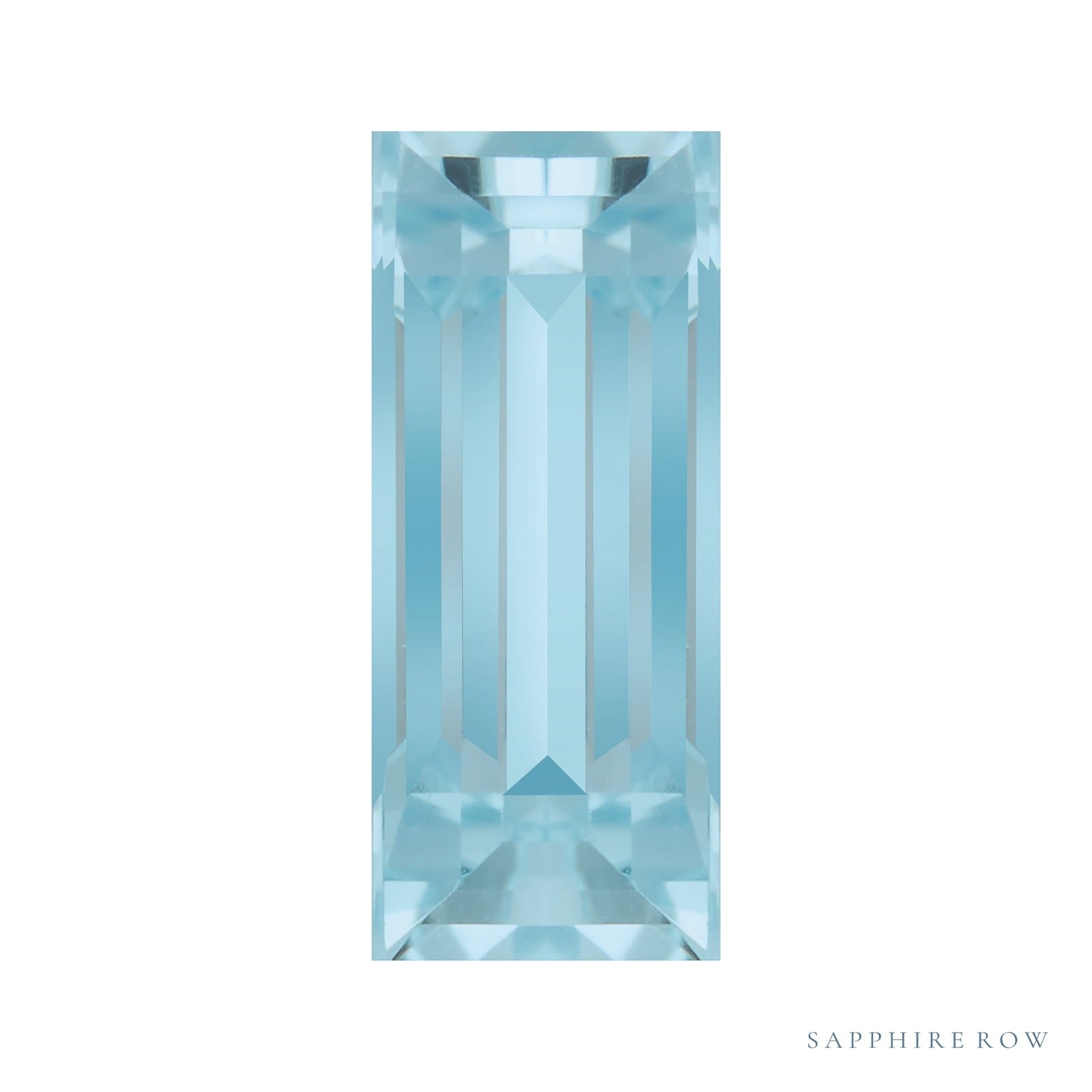 8x4 mm natural sky blue topaz, straight baguette cut | Sapphire Row · cut7