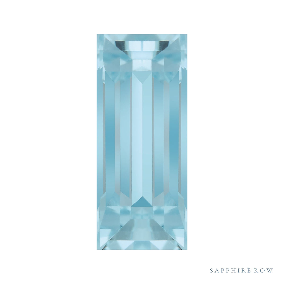 8x4 mm natural sky blue topaz, straight baguette cut | Sapphire Row · cut7