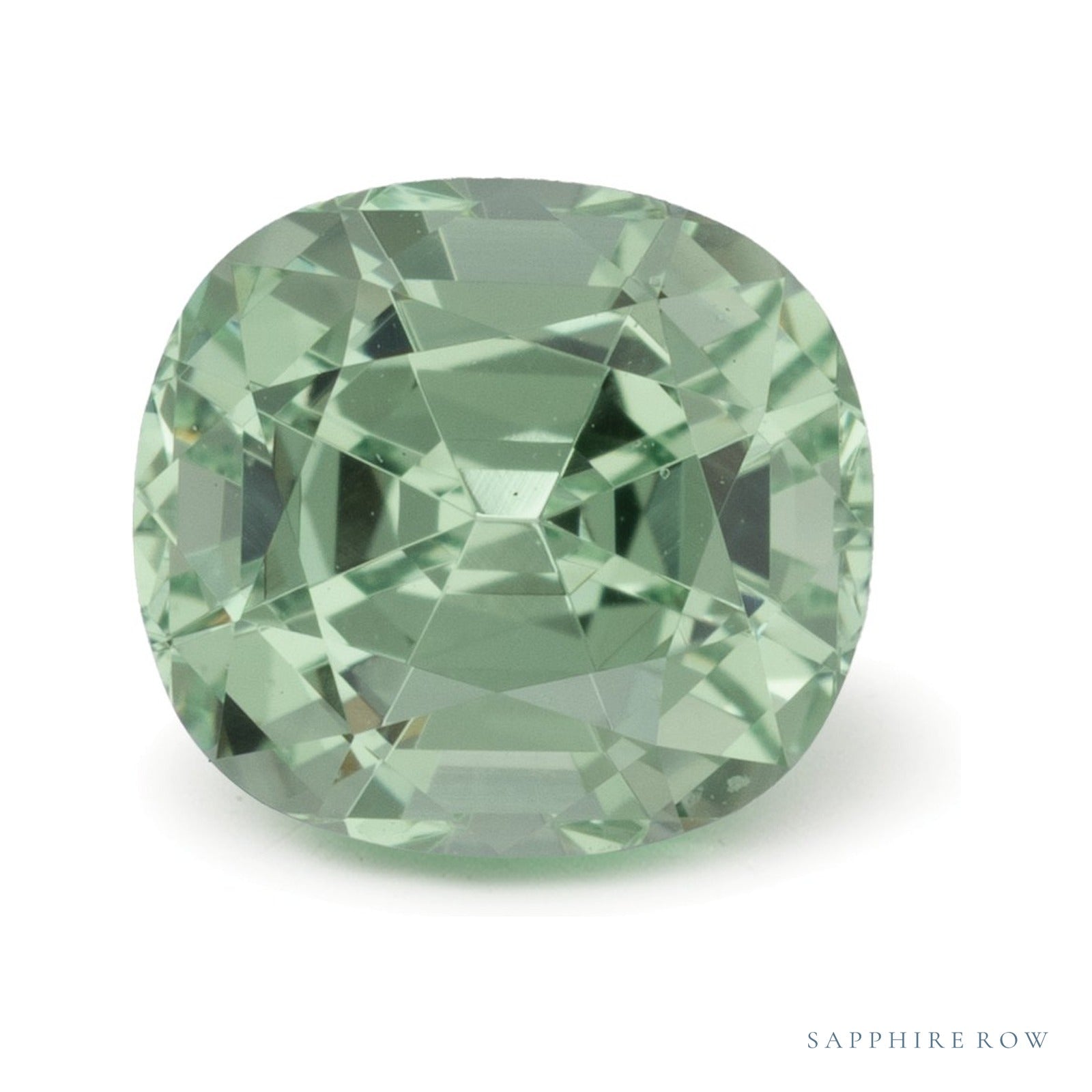 1.81 ct natural mint garnet from Tanzania, cushion cut | Sapphire Row · cut4
