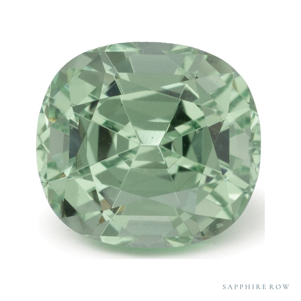 1.81 ct natural mint garnet from Tanzania, cushion cut | Sapphire Row · cut7