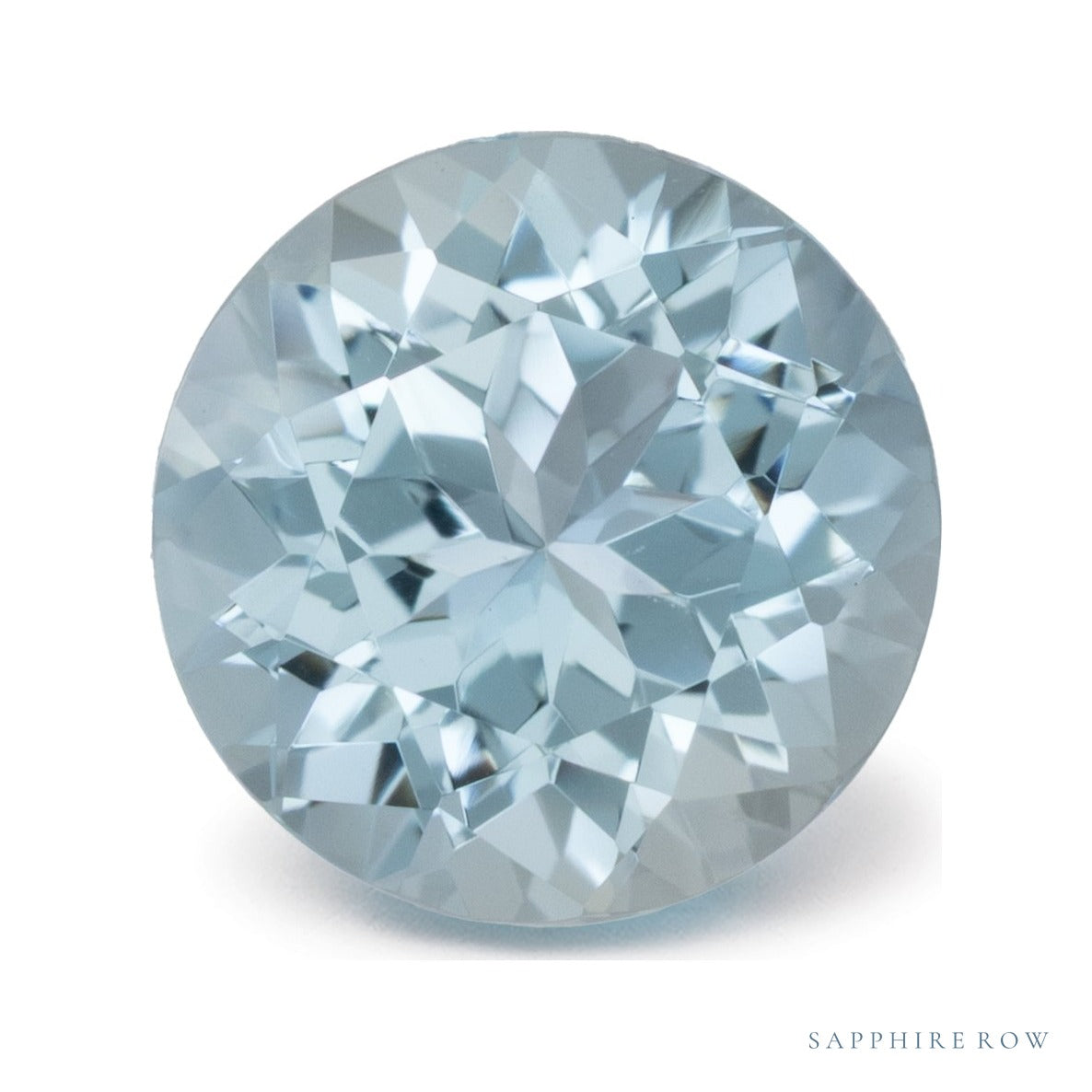 1.79 ct natural blue aquamarine from Mozambique, round cut | Sapphire Row · cut7