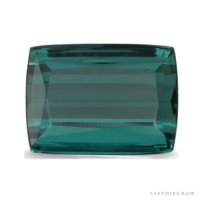 1.79 ct natural green tourmaline from Brazil, antique cushion cut | Sapphire Row · cut4 · cut5