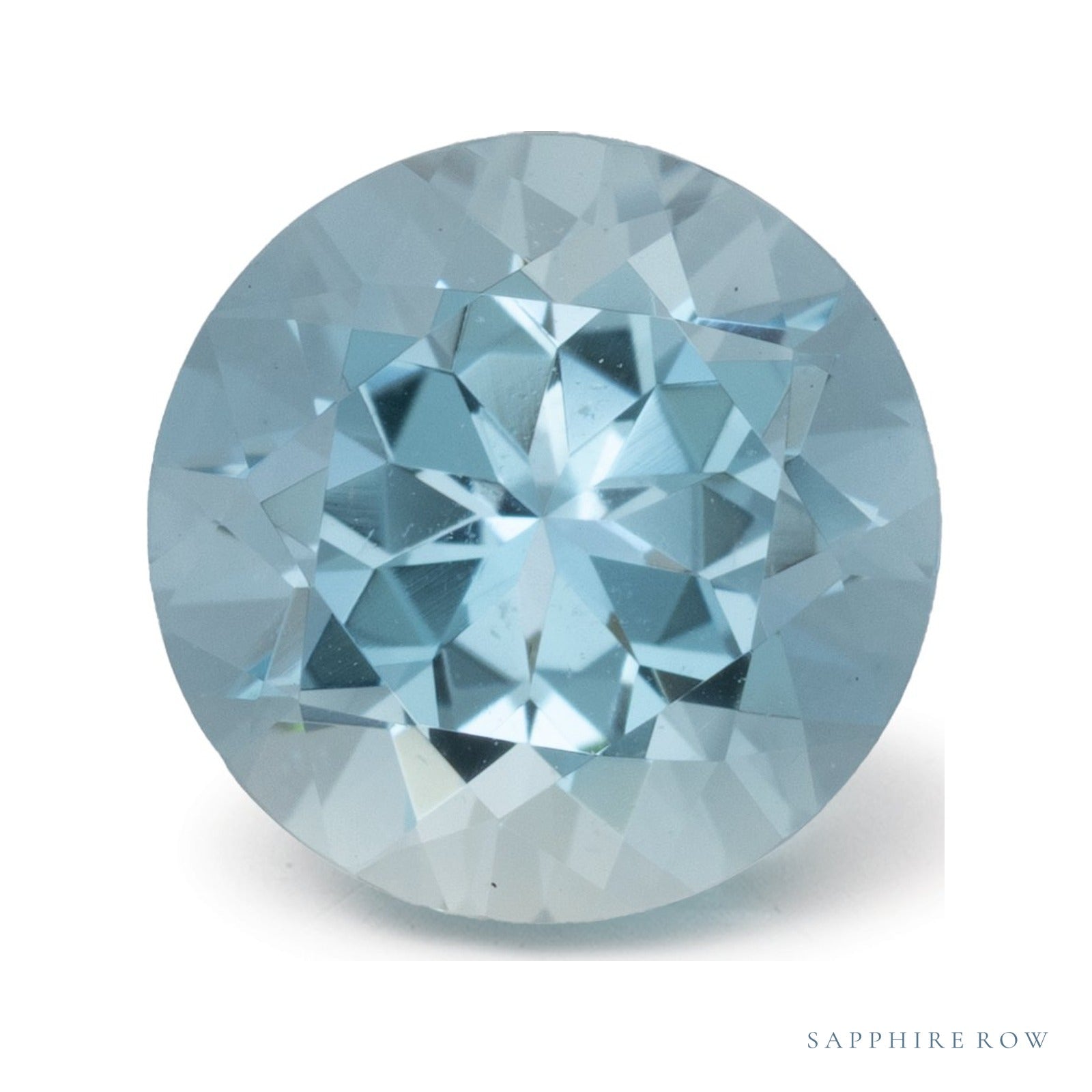 1.76 ct natural blue aquamarine from Nigeria, round cut | Sapphire Row · cut4