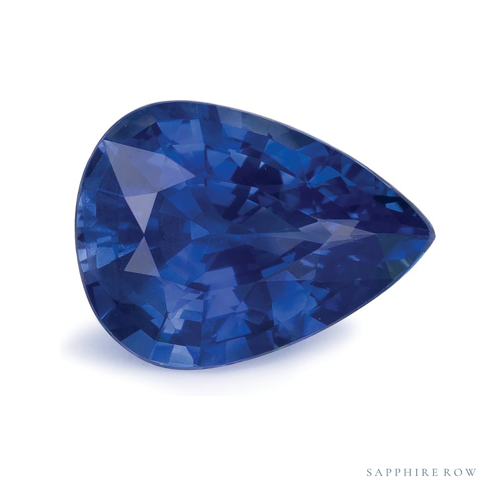 1.76 ct natural blue sapphire from Sri Lanka, pear cut | Sapphire Row · cut4