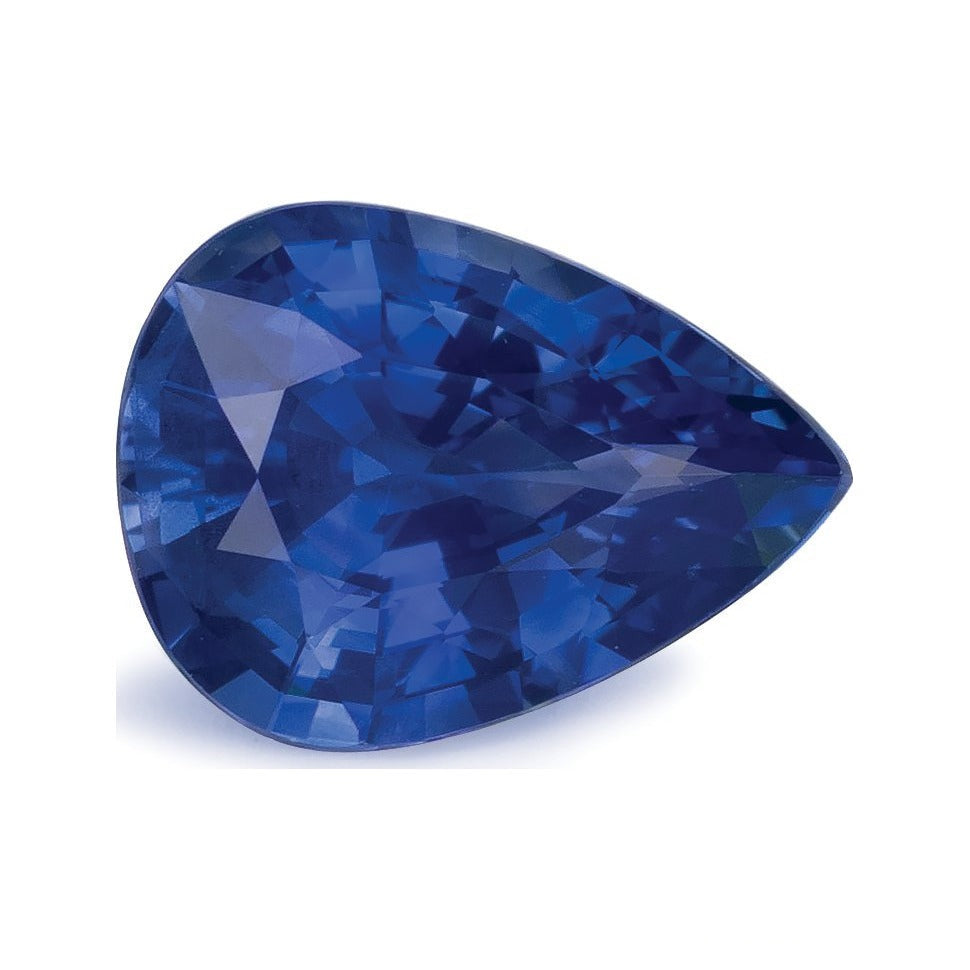 1.76 ct natural blue sapphire from Sri Lanka, pear cut | Sapphire Row · cut7