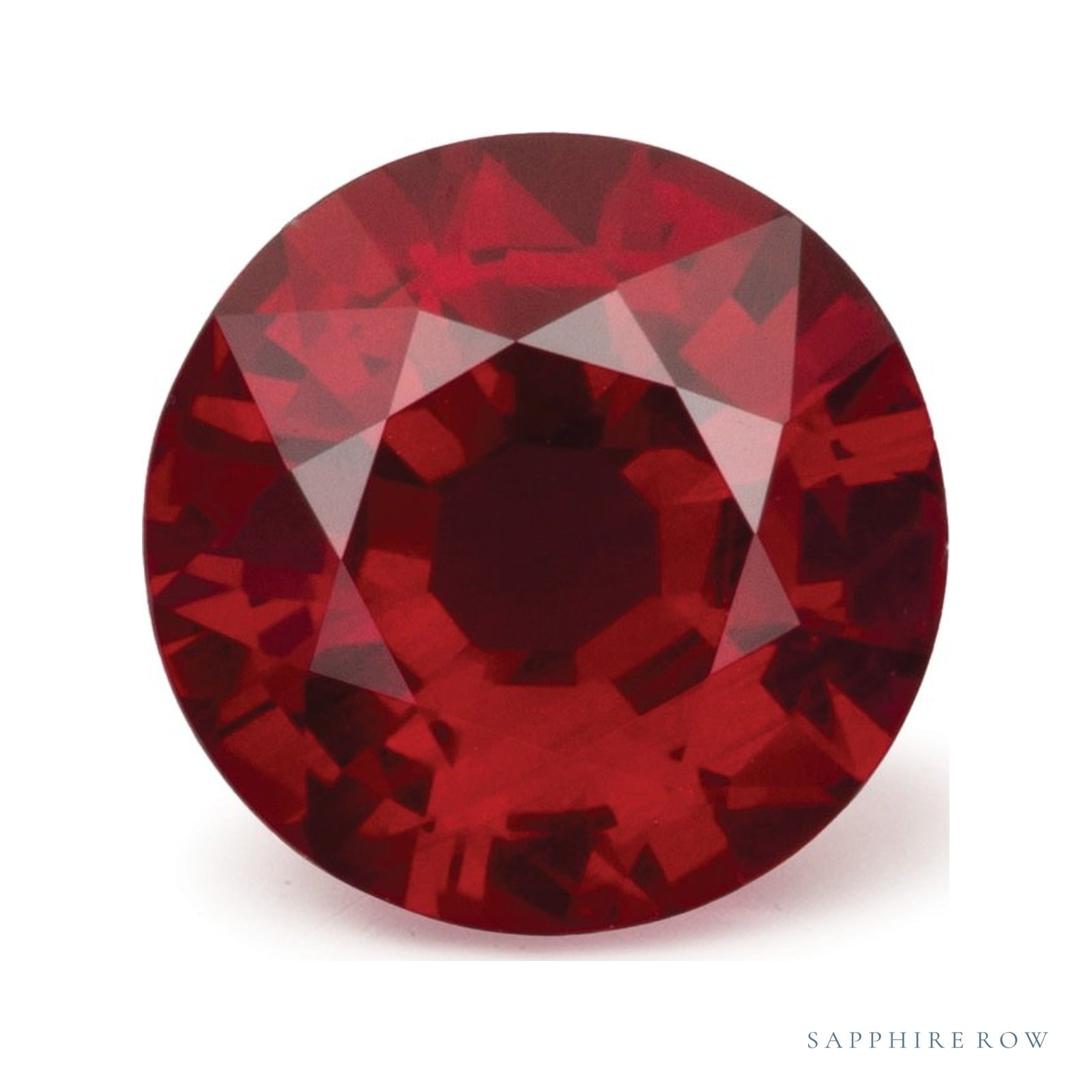 1.76 ct natural red ruby from Mozambique, round cut | Sapphire Row · cut4