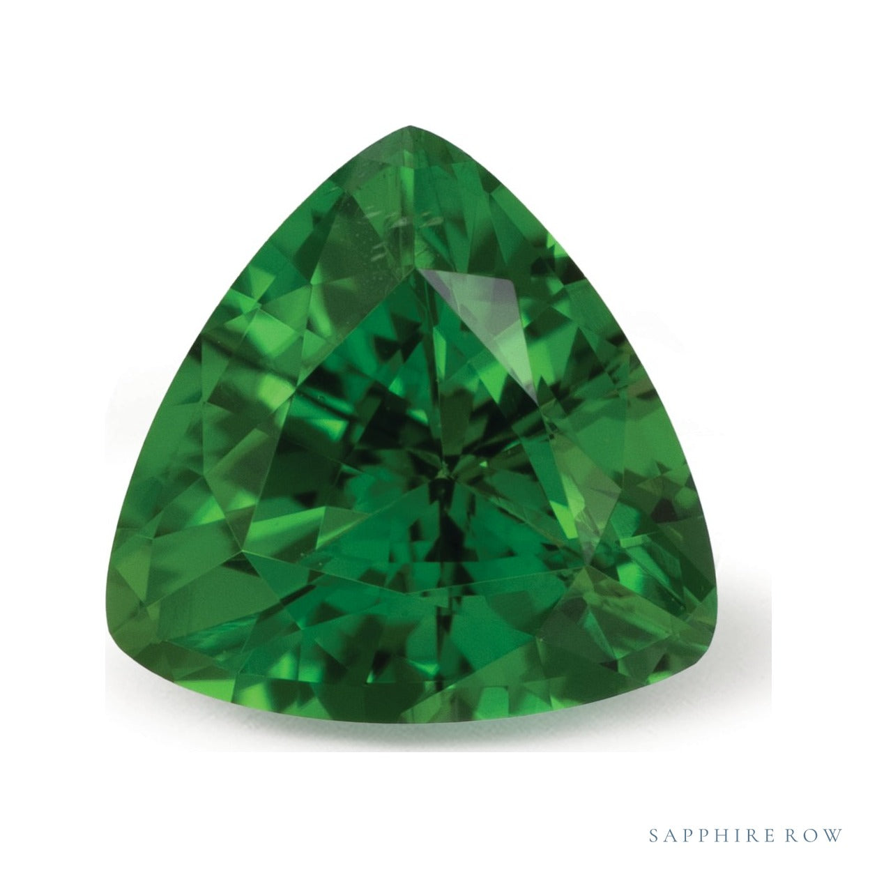 1.75 ct natural green tourmaline from Tanzania, trillion cut | Sapphire Row · cut4 · cut5