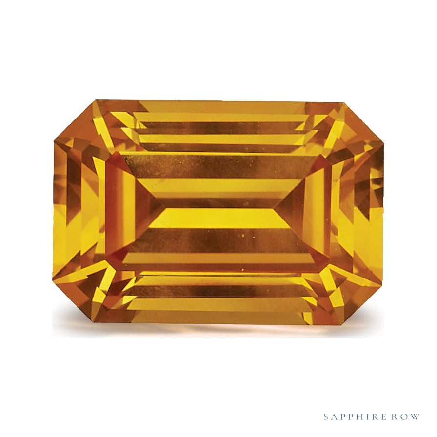 1.75 ct natural yellow sapphire from Sri Lanka, emerald cut | Sapphire Row · cut6