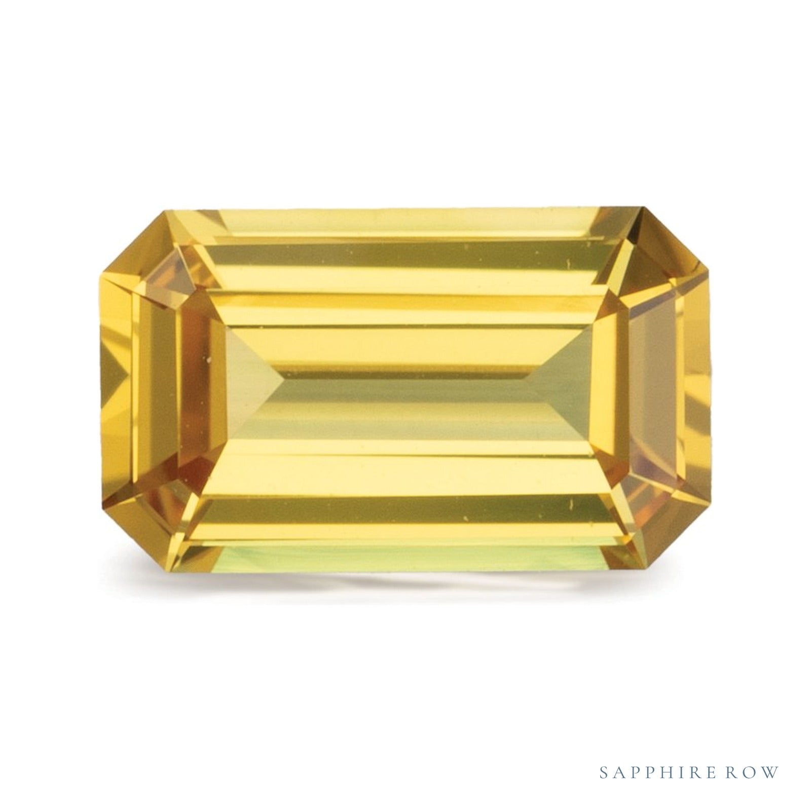 1.75 ct natural yellow sapphire from Sri Lanka, emerald cut | Sapphire Row · cut4