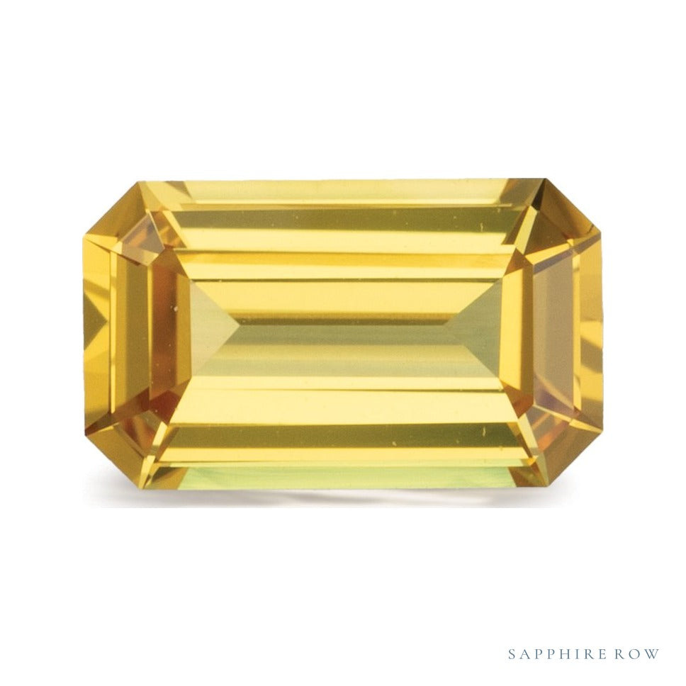 1.75 ct natural yellow sapphire from Sri Lanka, emerald cut | Sapphire Row · cut6
