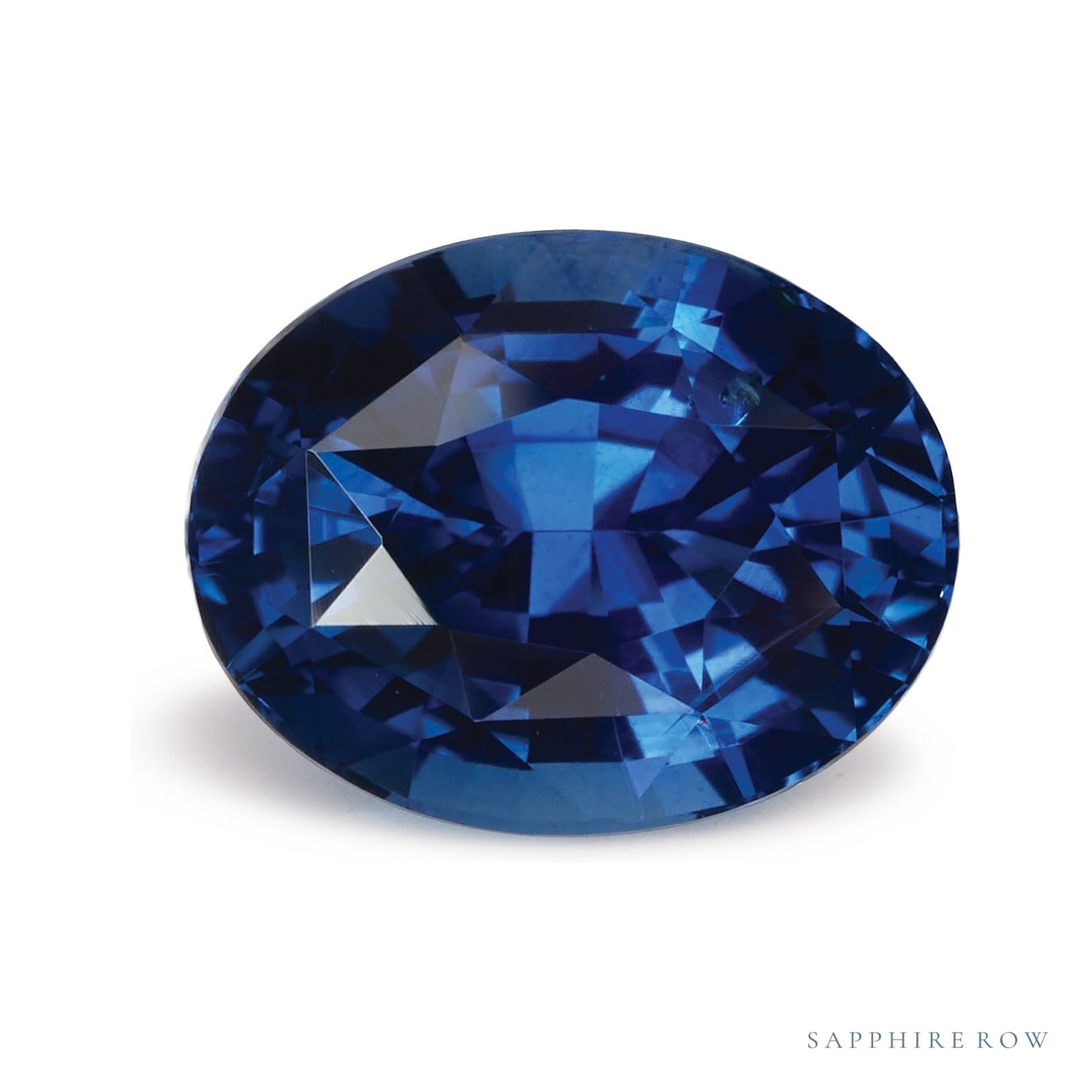 1.74 ct natural blue sapphire from Sri Lanka, oval cut | Sapphire Row · cut4