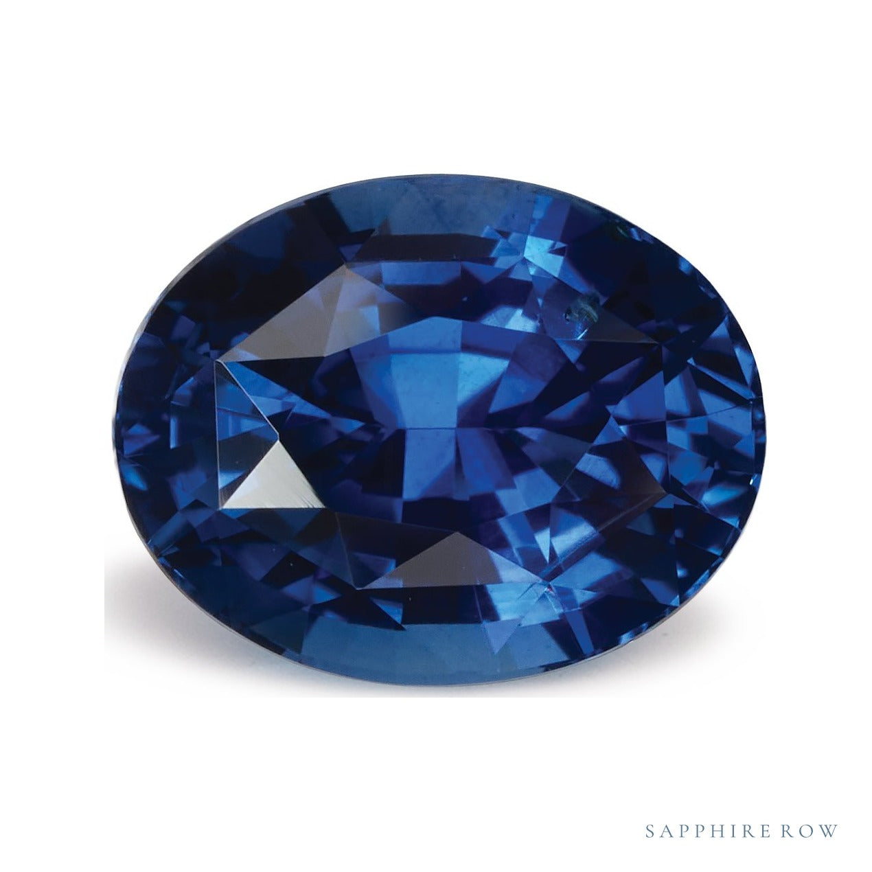 1.74 ct natural blue sapphire from Sri Lanka, oval cut | Sapphire Row · cut7