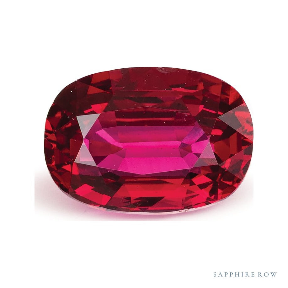 1.74 ct natural red ruby from Mozambique, antique cushion cut | Sapphire Row · cut6