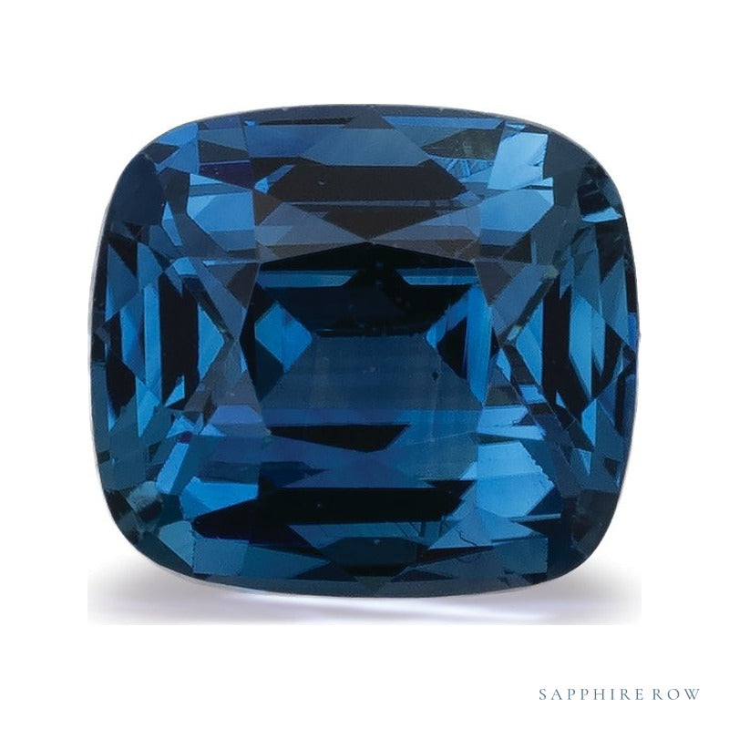 1.72 ct natural blue sapphire from Mozambique, antique cushion cut | Sapphire Row · cut6