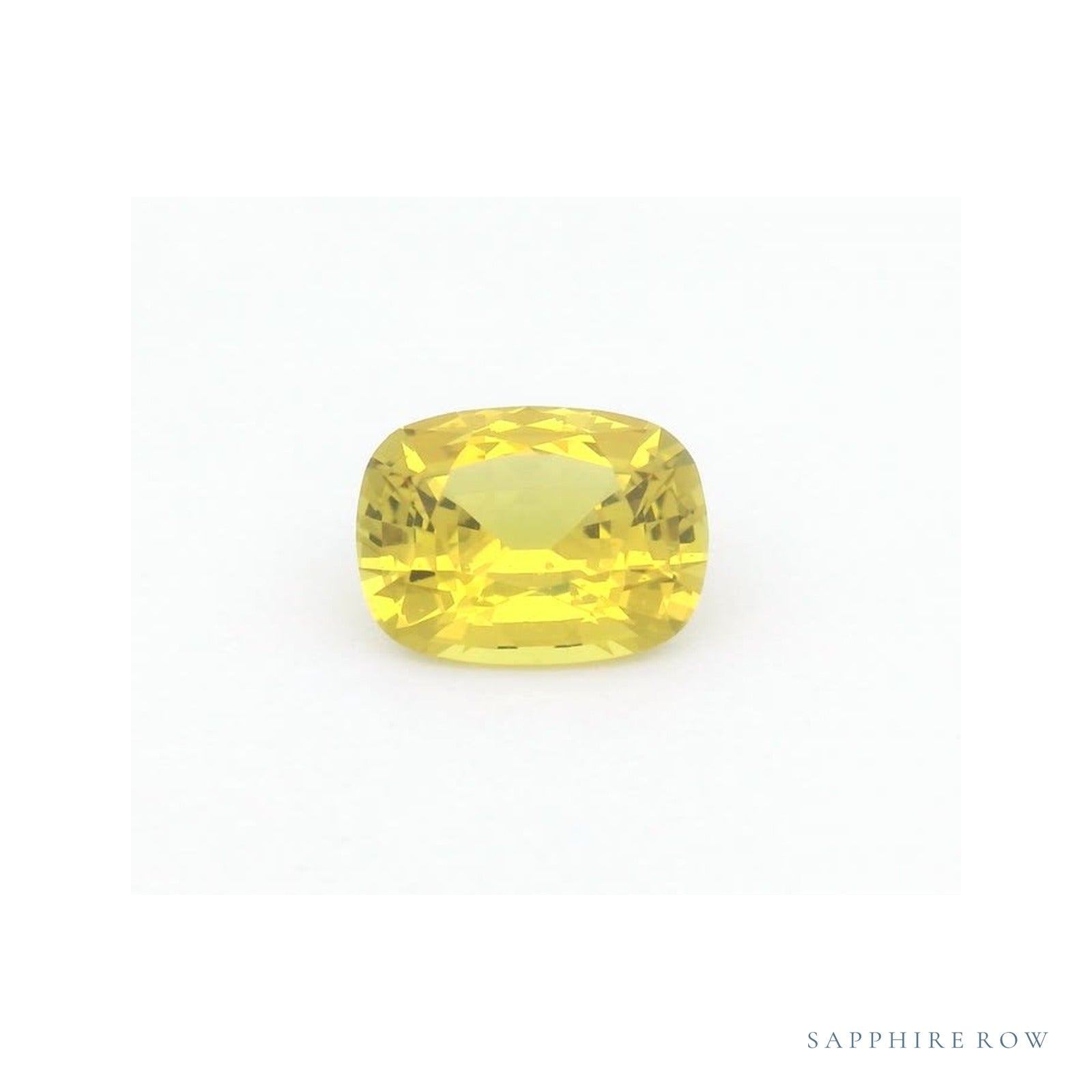 1.72 ct natural yellow sapphire from Madagascar, antique cushion cut | Sapphire Row · cut4