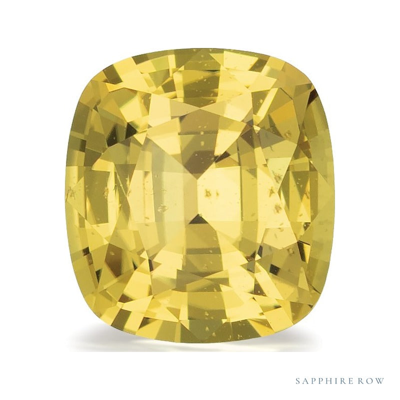 1.72 ct natural yellow sapphire from Madagascar, antique cushion cut | Sapphire Row · cut7