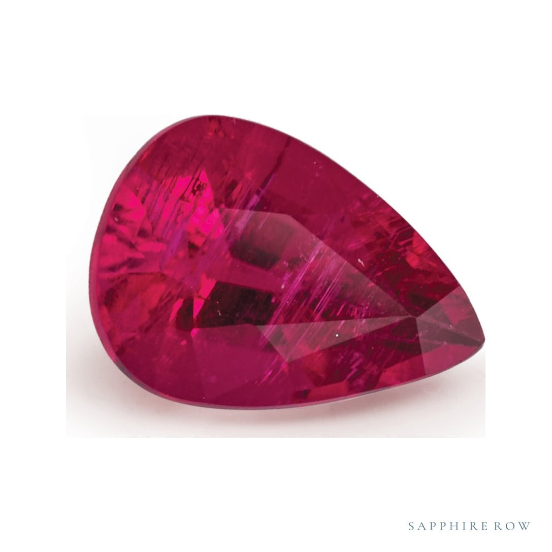1.72 ct natural pink tourmaline from Brazil, pear cut | Sapphire Row · cut4 · cut5