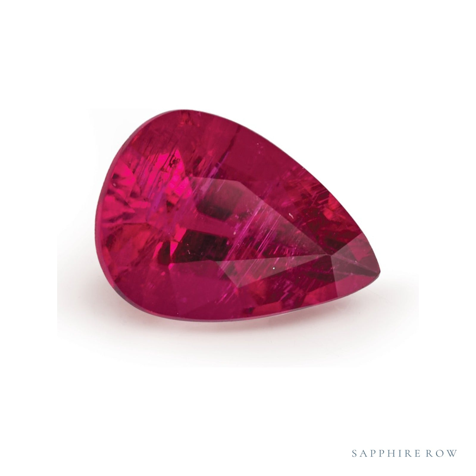 1.72 ct natural pink tourmaline from Brazil, pear cut | Sapphire Row · cut4