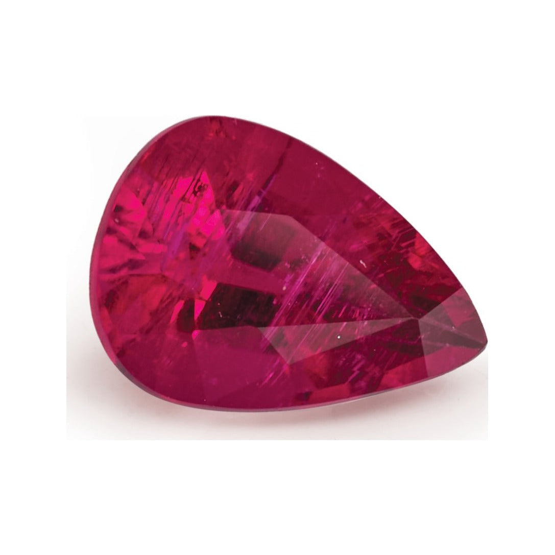 1.72 ct natural pink tourmaline from Brazil, pear cut | Sapphire Row · cut7