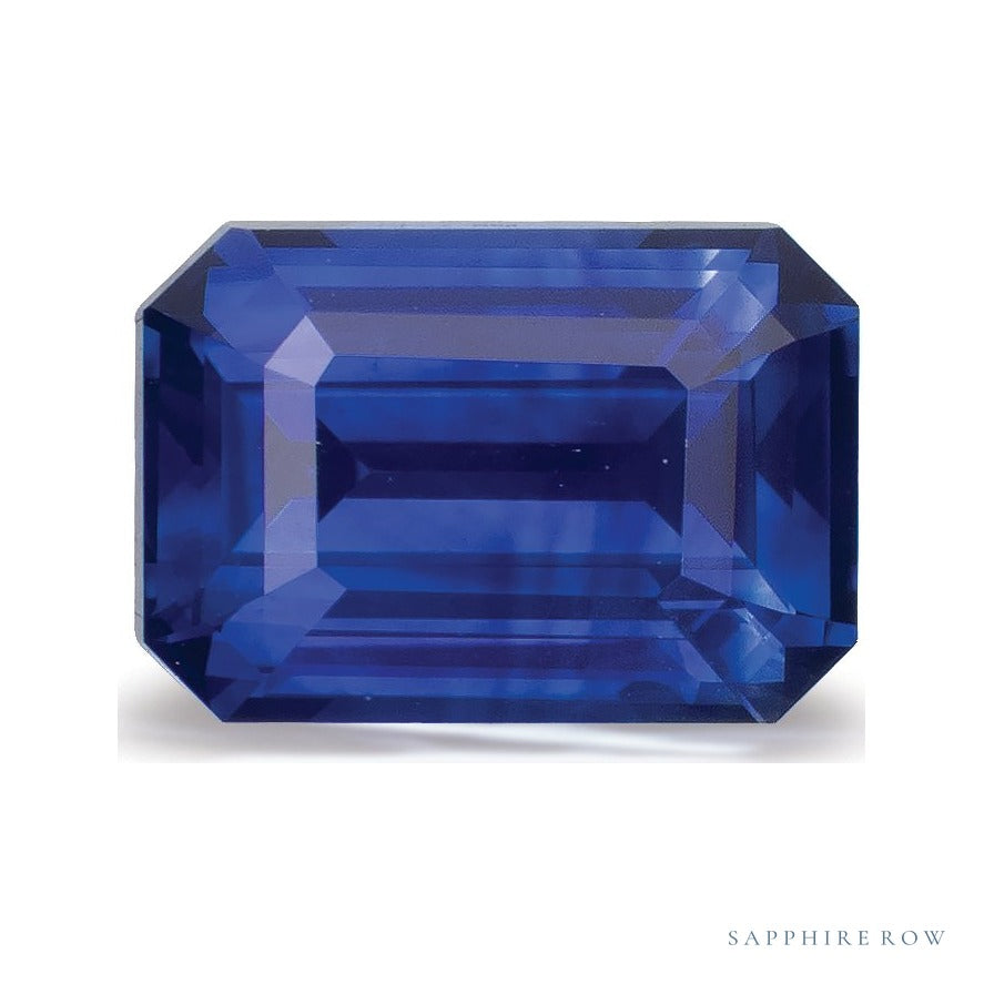 1.71 ct natural blue sapphire, emerald cut | Sapphire Row · cut7