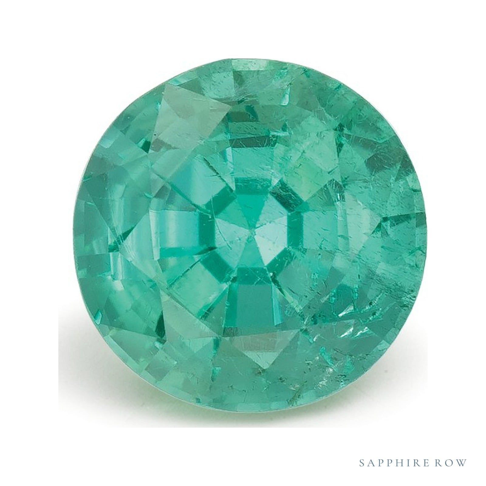 1.71 ct natural green emerald from Zambia, round cut | Sapphire Row · cut4