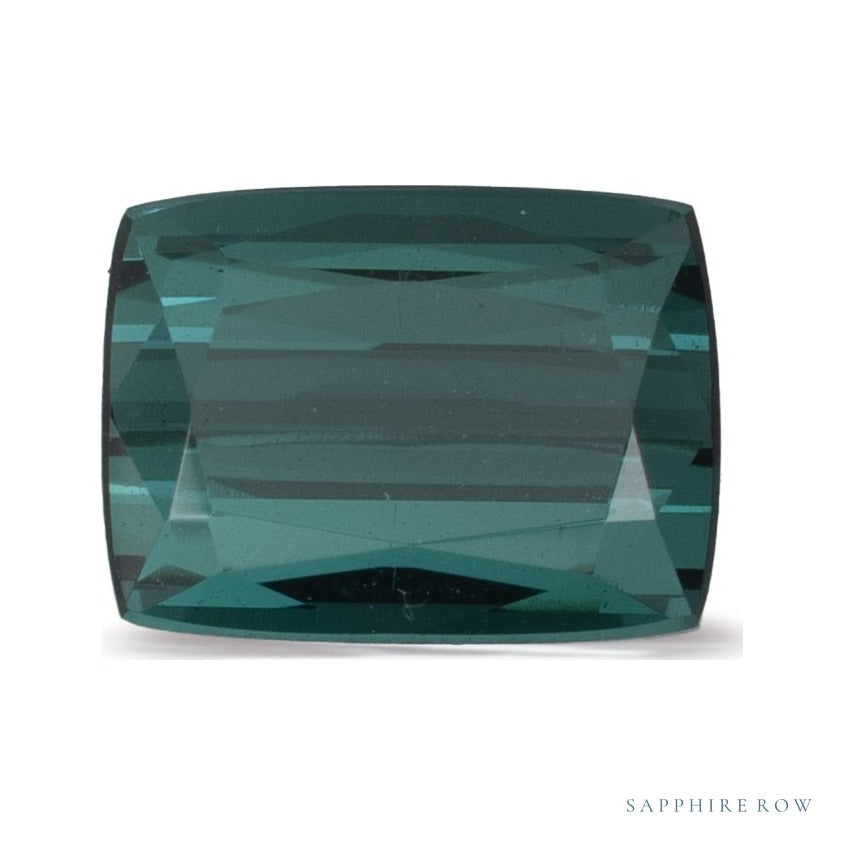 1.71 ct natural green tourmaline from Brazil, antique cushion cut | Sapphire Row · cut4 · cut5