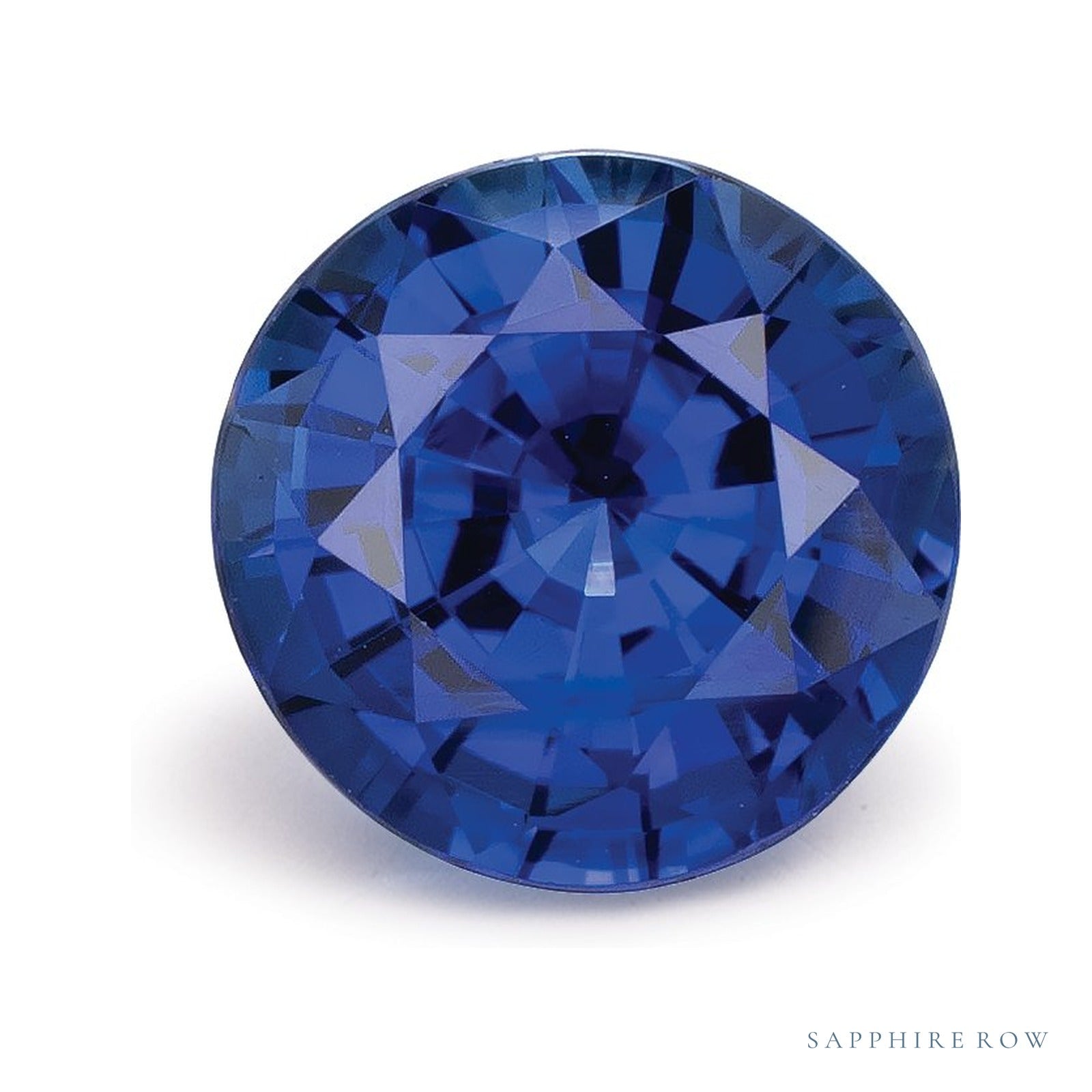 1.70 ct natural blue sapphire from Thailand, round cut | Sapphire Row · cut4