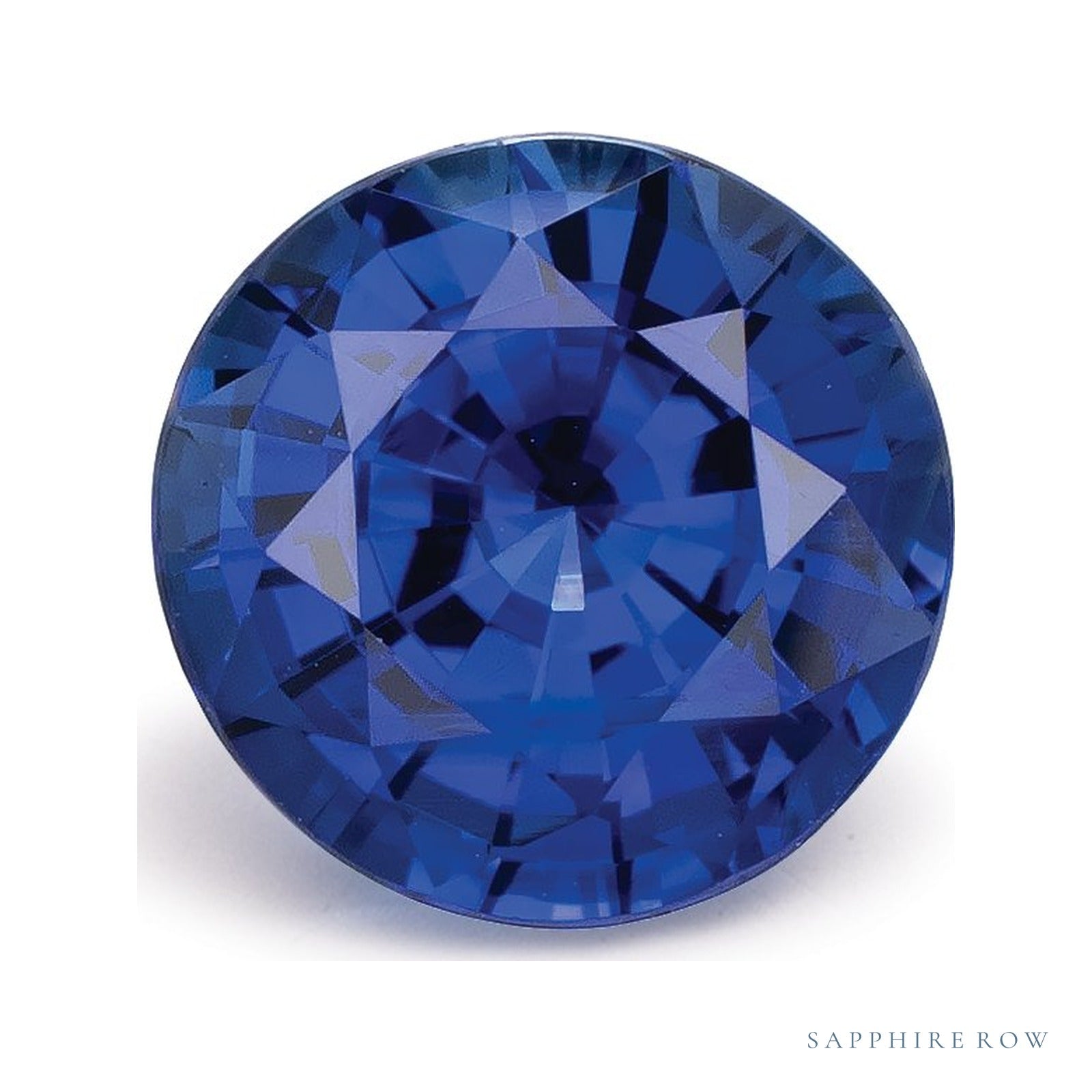 1.70 ct natural blue sapphire from Thailand, round cut | Sapphire Row · cut4