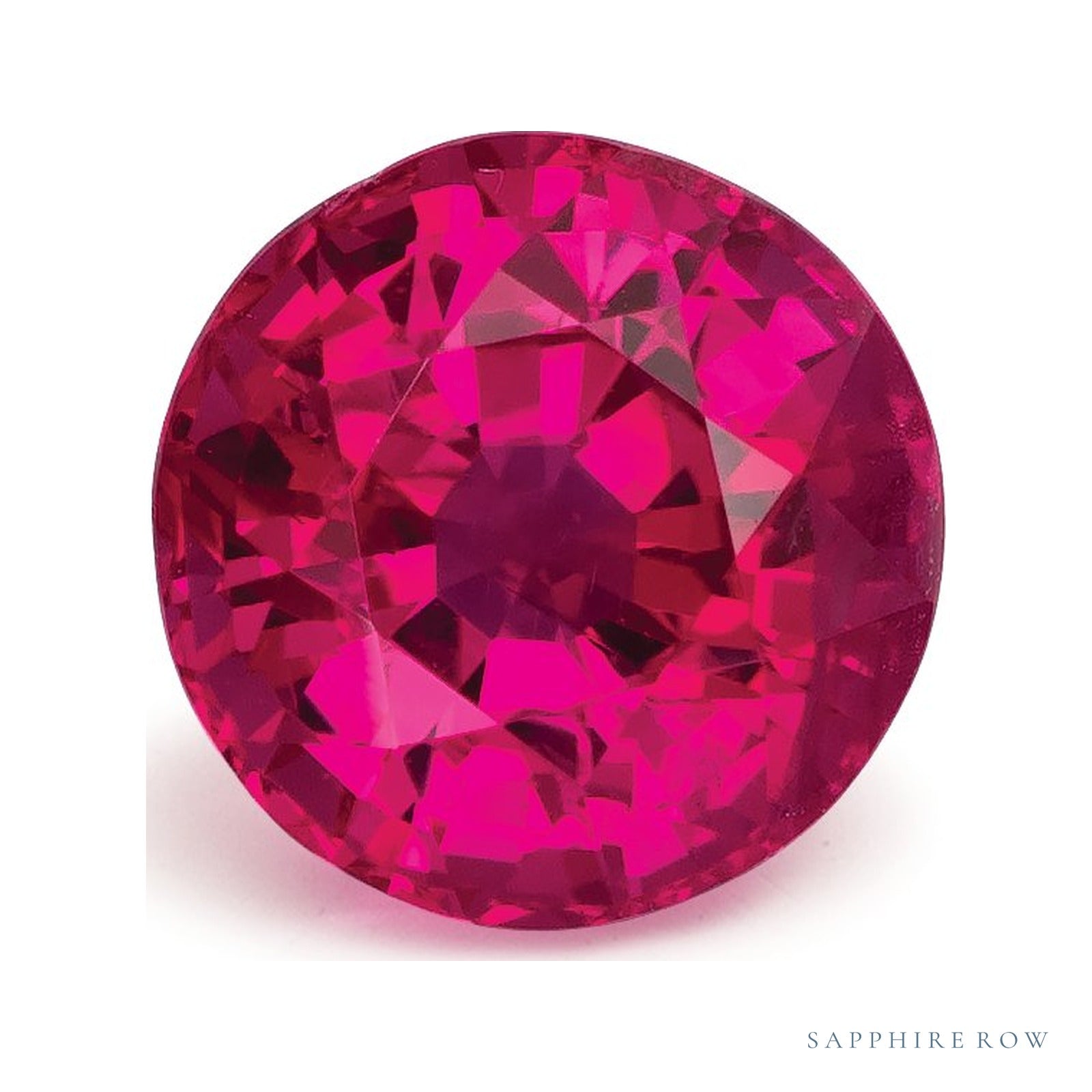 1.70 ct natural red ruby from Mozambique, round cut | Sapphire Row · cut4