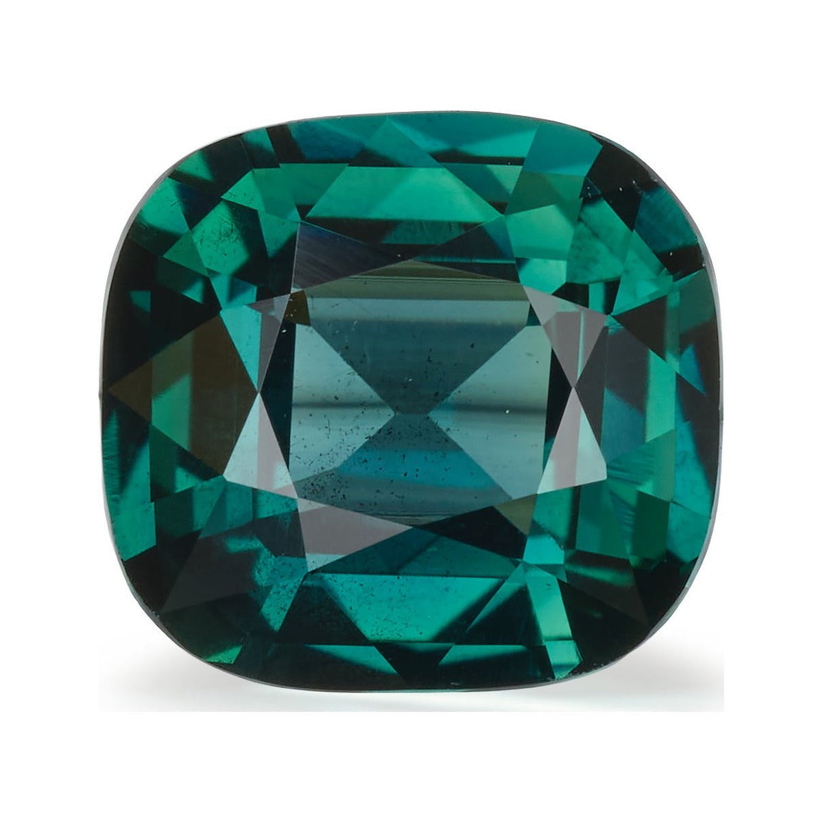 1.70 ct natural teal sapphire from Sri Lanka, antique cushion cut | Sapphire Row · cut7