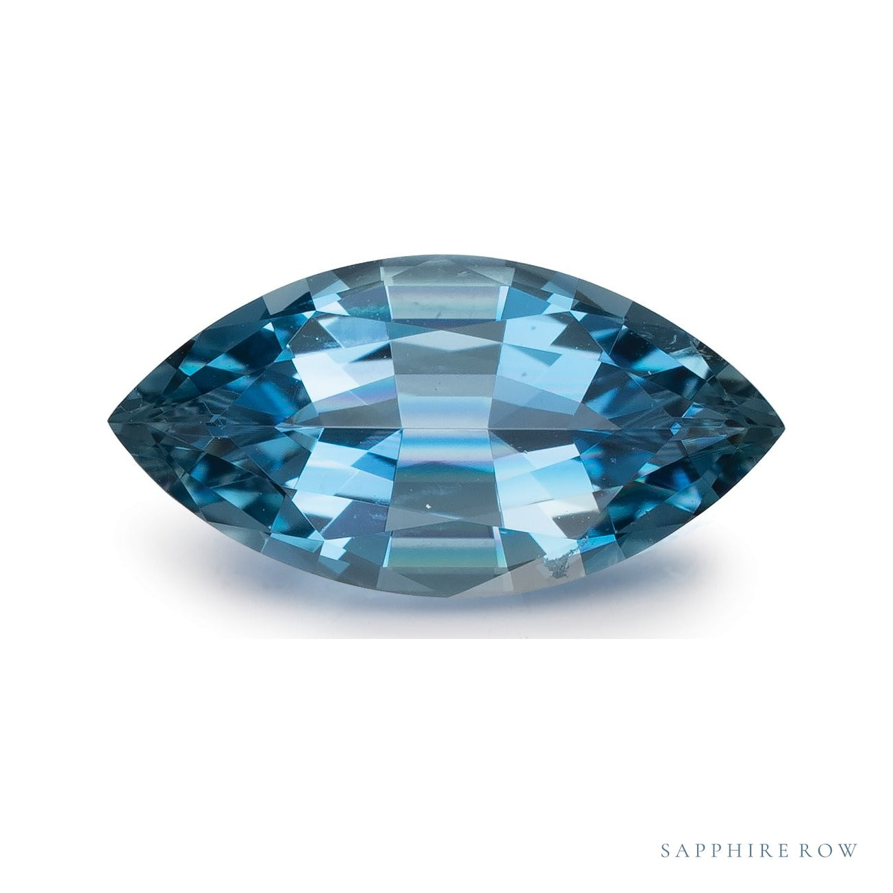 1.66 ct natural blue aquamarine from Nigeria, marquise cut | Sapphire Row · cut7