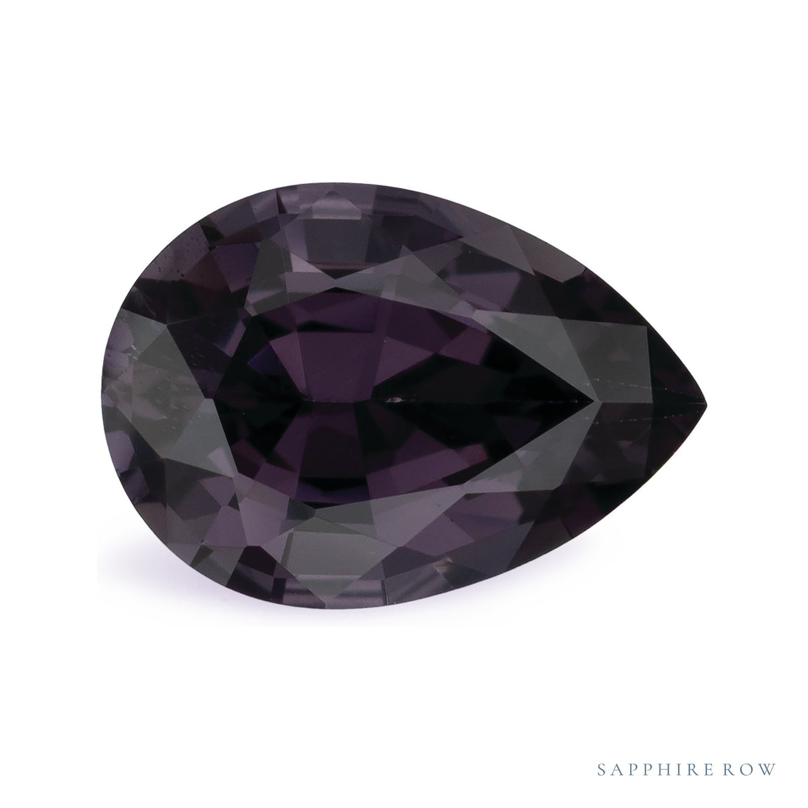 1.66 ct natural purple spinel from Tanzania, pear cut | Sapphire Row · cut4