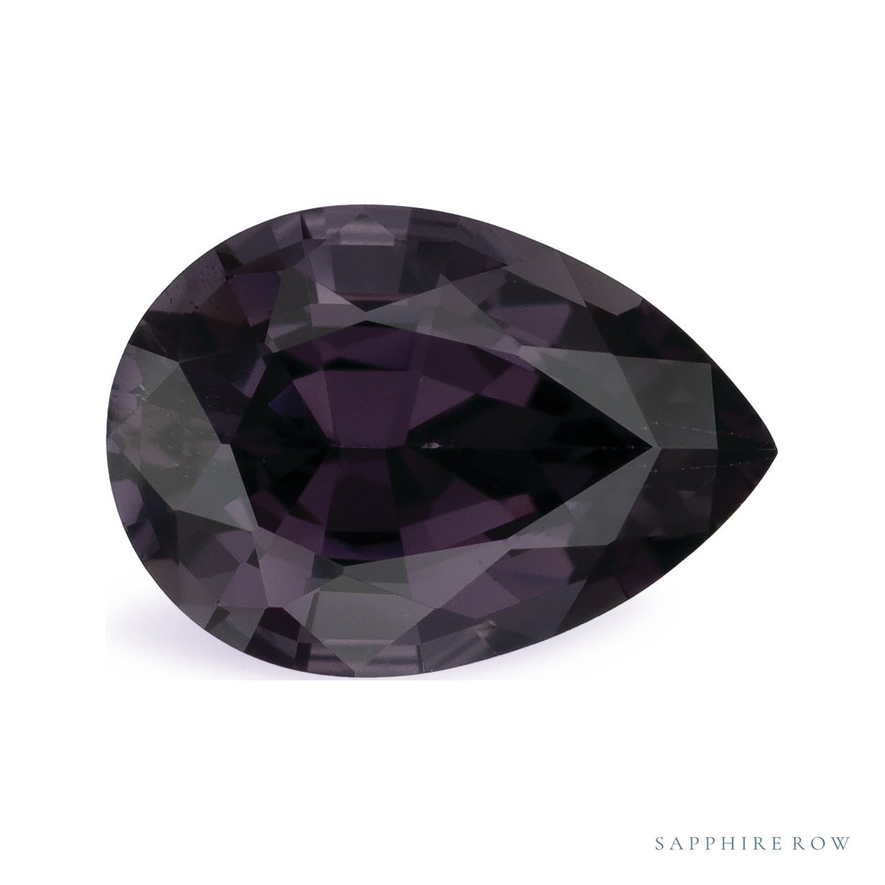 1.66 ct natural purple spinel from Tanzania, pear cut | Sapphire Row · cut7