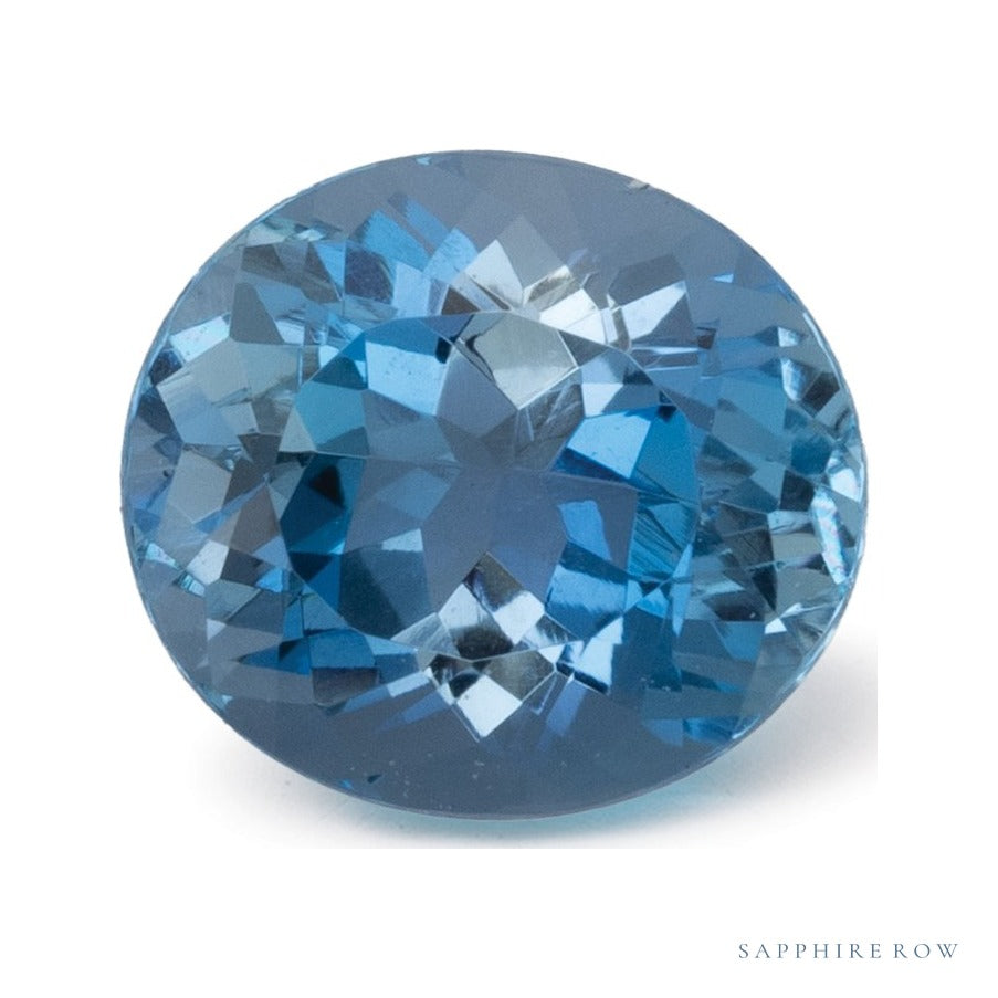 1.65 ct natural blue aquamarine from Mozambique, oval cut | Sapphire Row · cut4 · cut5