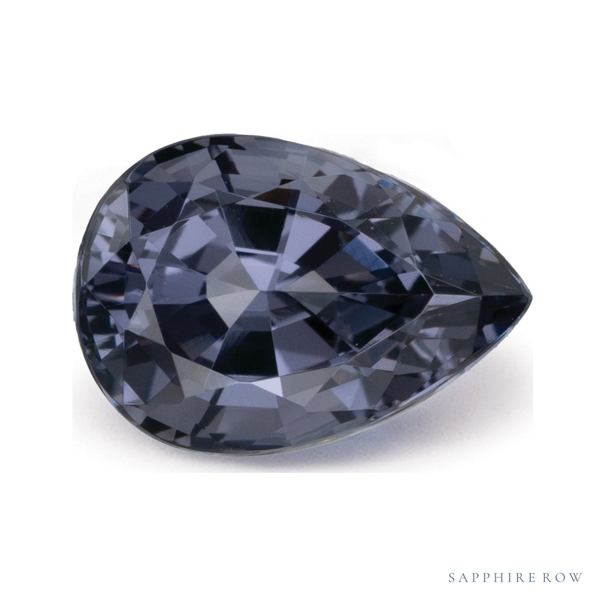 1.65 ct natural purple spinel from Tanzania, pear cut | Sapphire Row · cut7