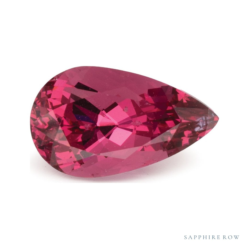 1.65 ct natural red spinel from Tanzania, pear cut | Sapphire Row · cut7