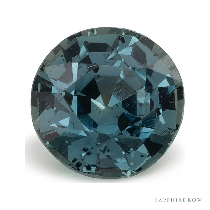 1.62 ct natural teal sapphire from Sri Lanka, round cut | Sapphire Row · cut7
