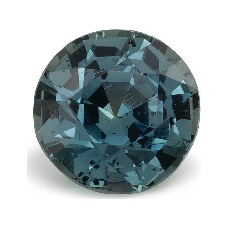 1.62 ct natural teal sapphire from Sri Lanka, round cut | Sapphire Row · cut7