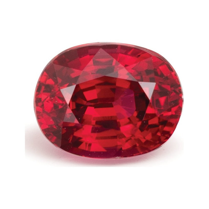 1.61 ct natural red ruby from Mozambique, oval cut | Sapphire Row · cut7