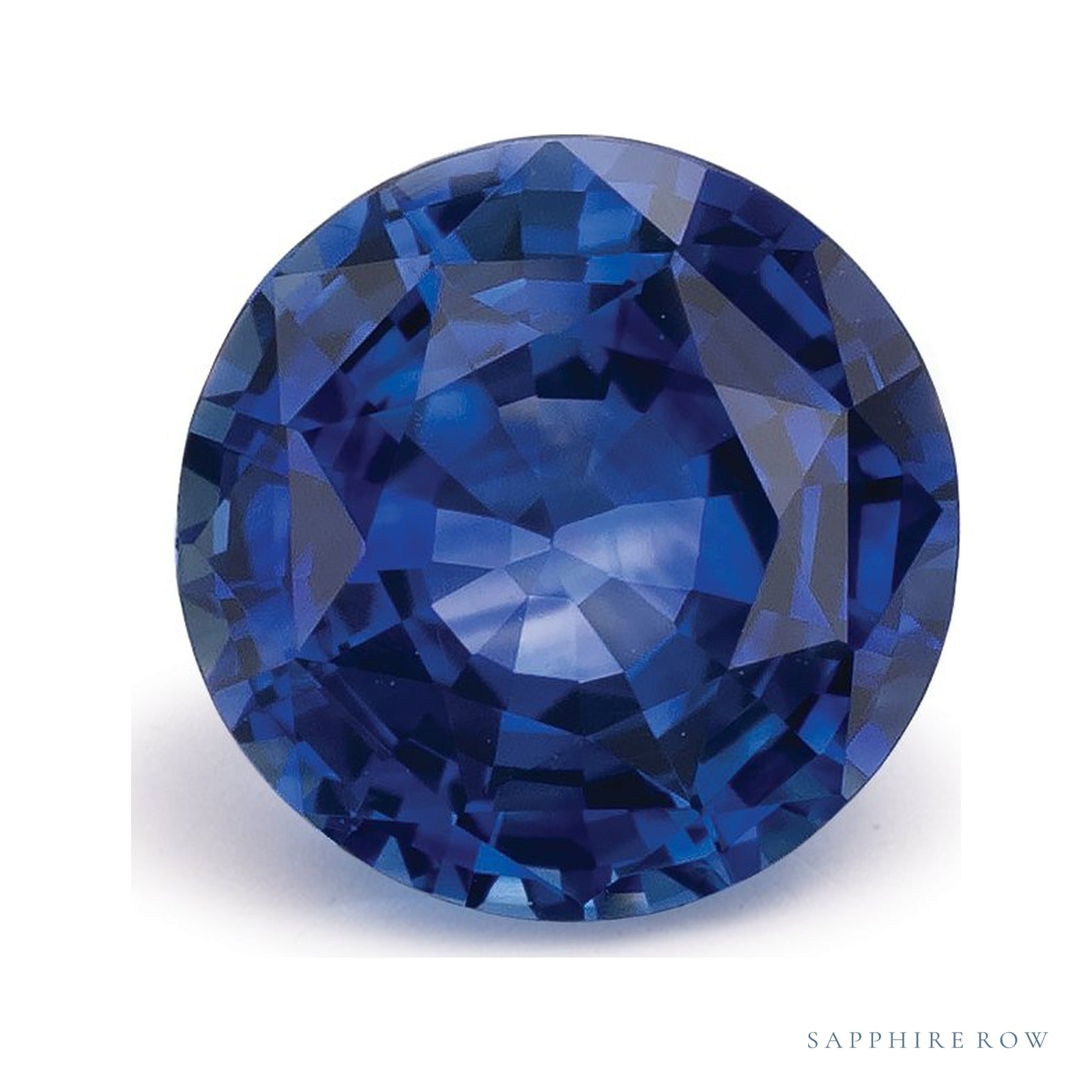 1.60 ct natural blue sapphire from Sri Lanka, round cut | Sapphire Row · cut4