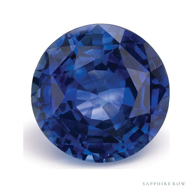 1.60 ct natural blue sapphire from Sri Lanka, round cut | Sapphire Row · cut7